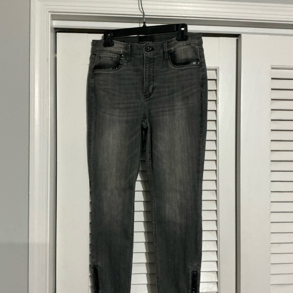 White House Black Market Charcoal Skinny Jeans